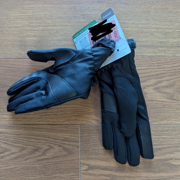 Isotoner Eco Comfort Gloves Women's S/M Black NWT - Picture 4 of 4